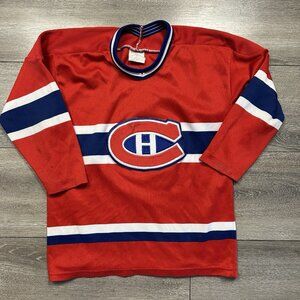 Vintage NHL Montreal Canadiens CCM Maska Hockey Jersey Size XL Youth